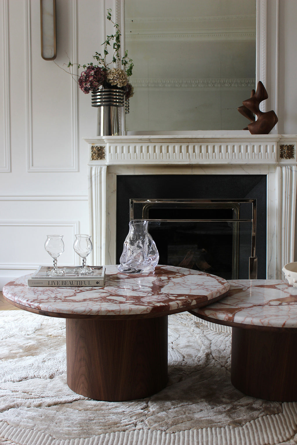 Alexis Duo Table Calacatta Borgogna And Wood