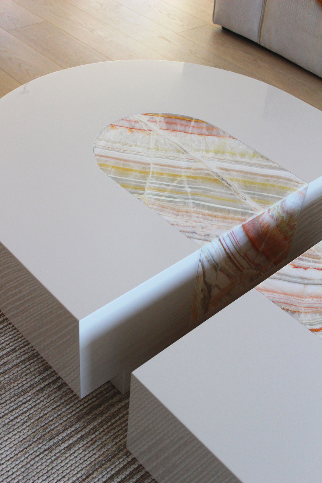 Baci Capsule Rainbow Onyx Coffee Table