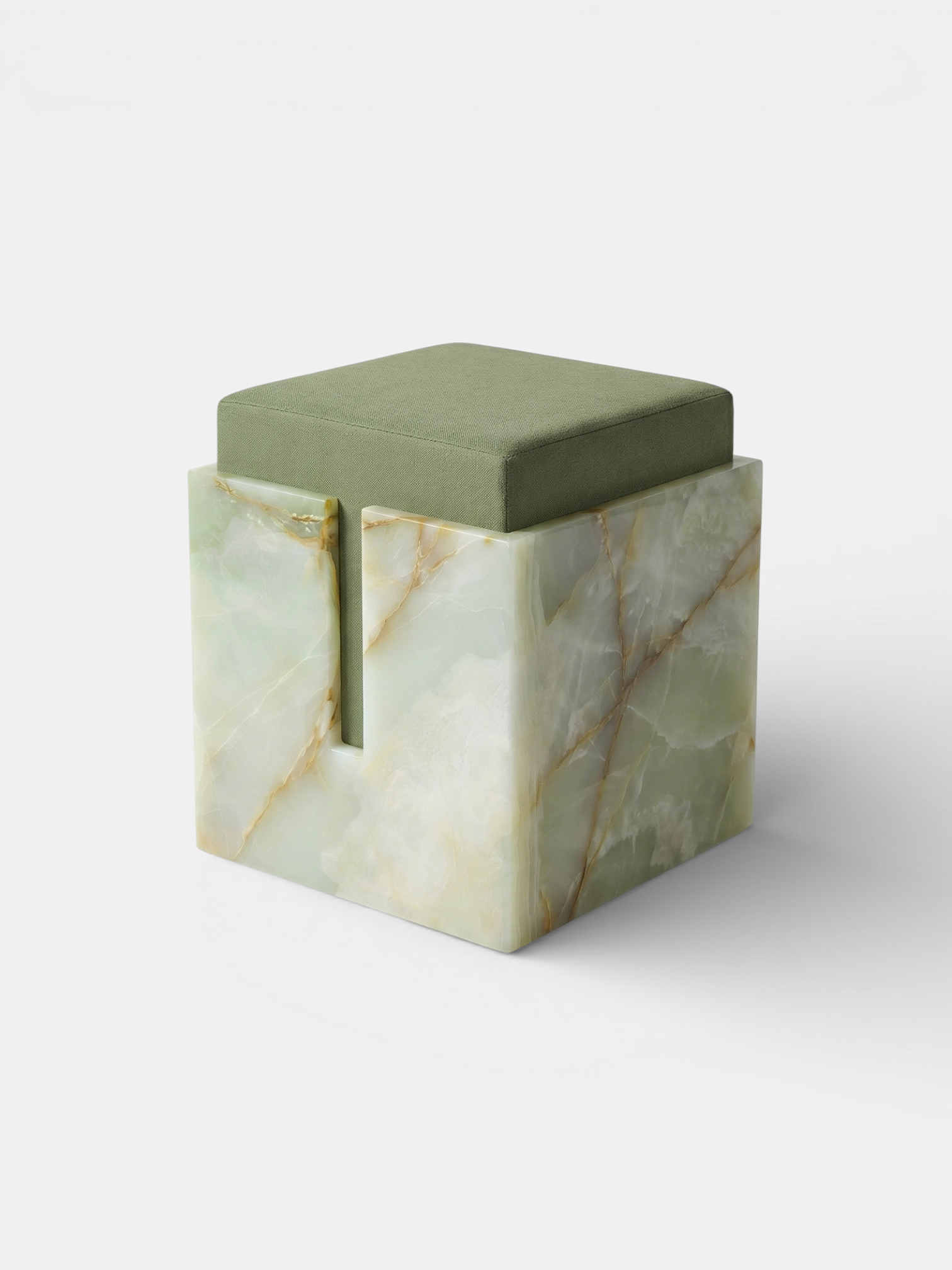 Gabi Green Onyx Stool