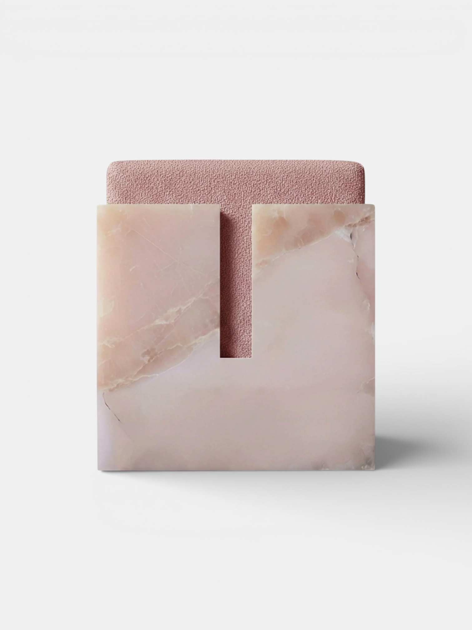 Gabi Pink Onyx Stool