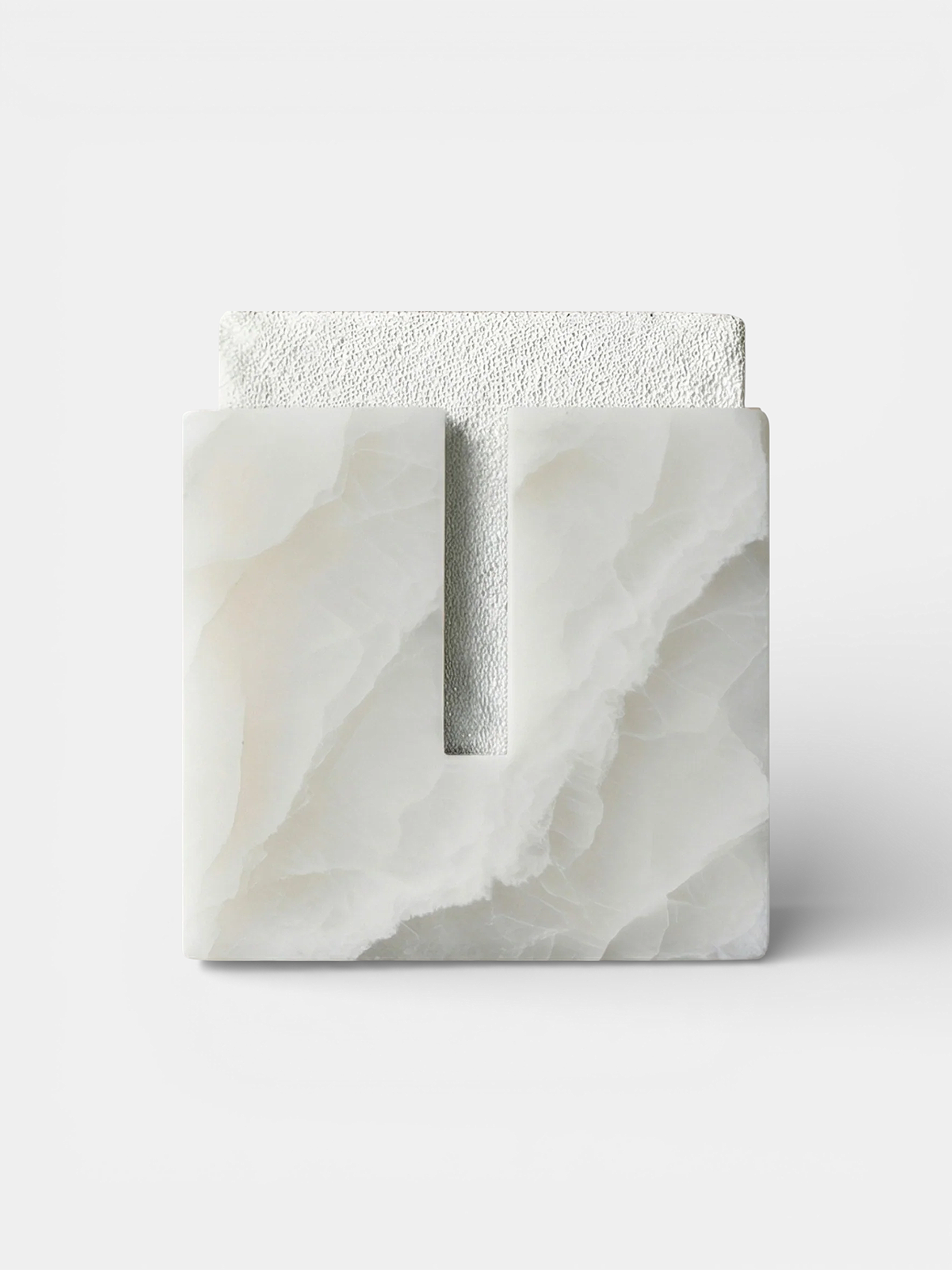 Gabi White Onyx Stool