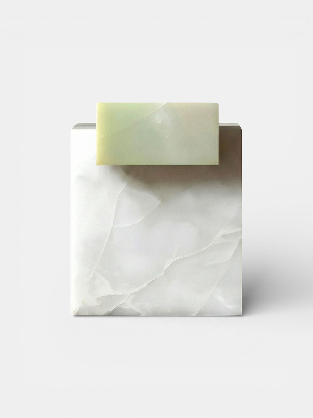 Gaia White and Green Onyx Table