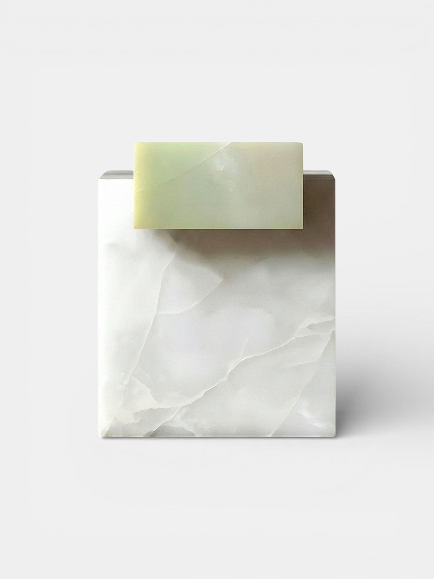 Gaia White and Green Onyx Table