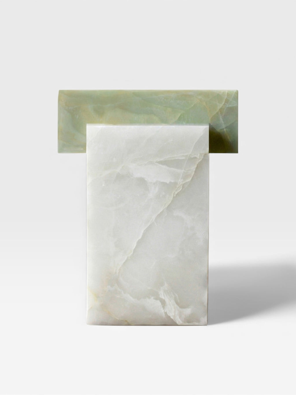Gaia White and Green Onyx Table