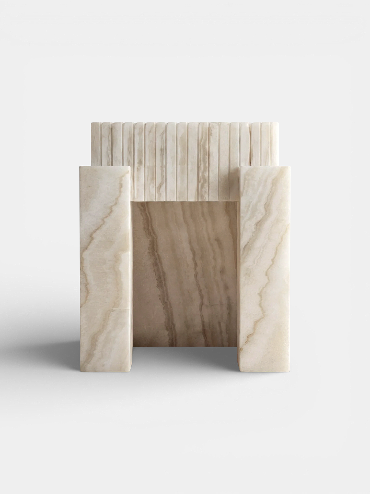 Gina Ivory Onyx Stool