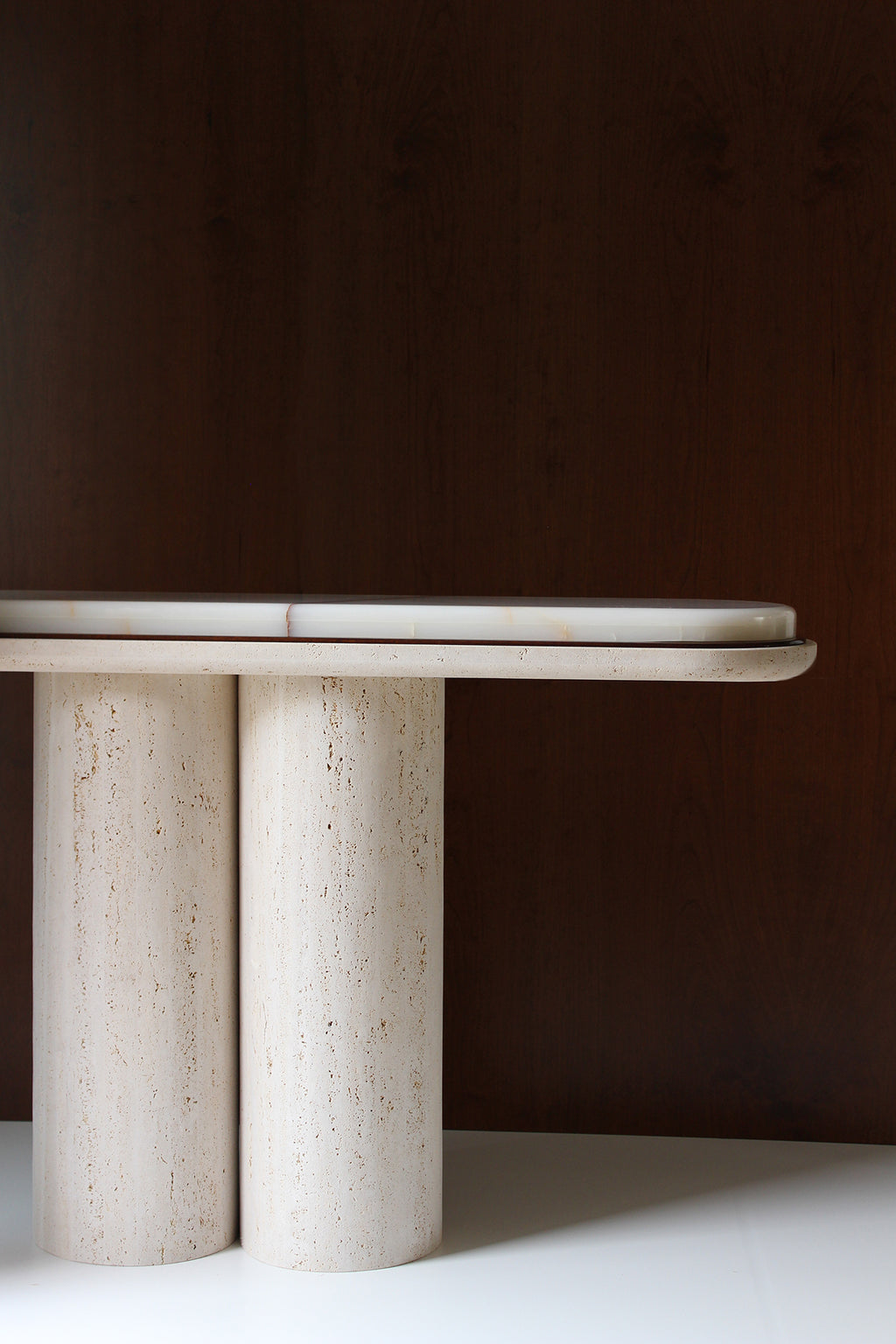 Ida Travertin And Onyx Console