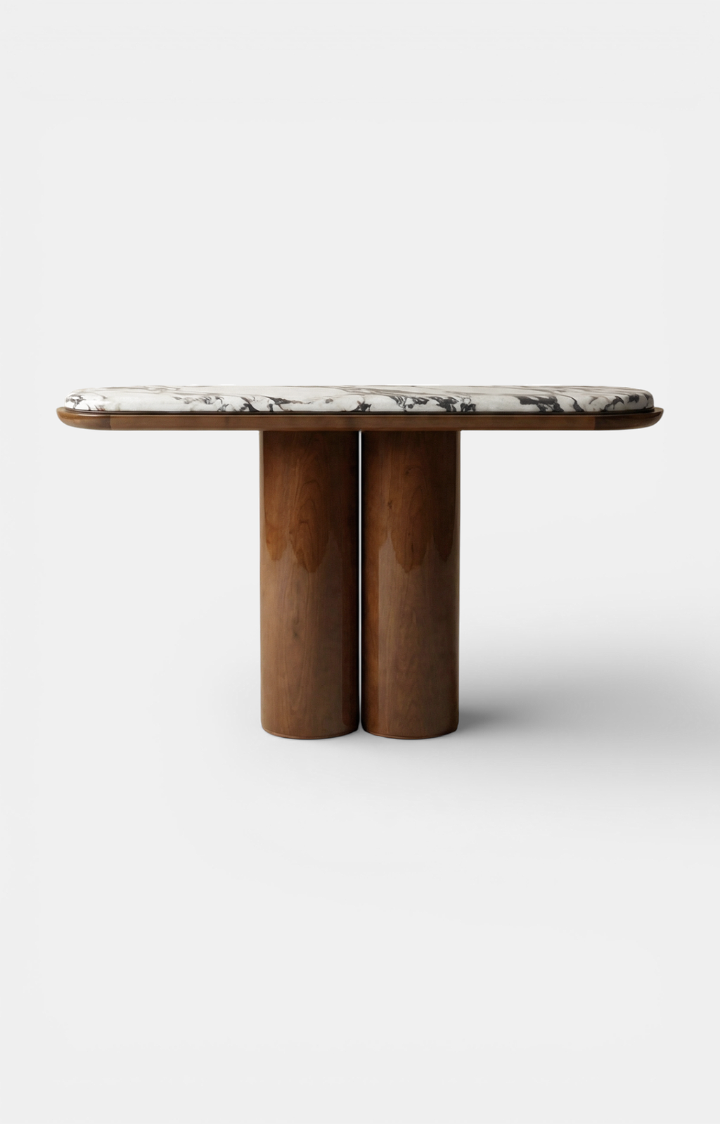 Ida Wood And Calacatta Viola Marble Console