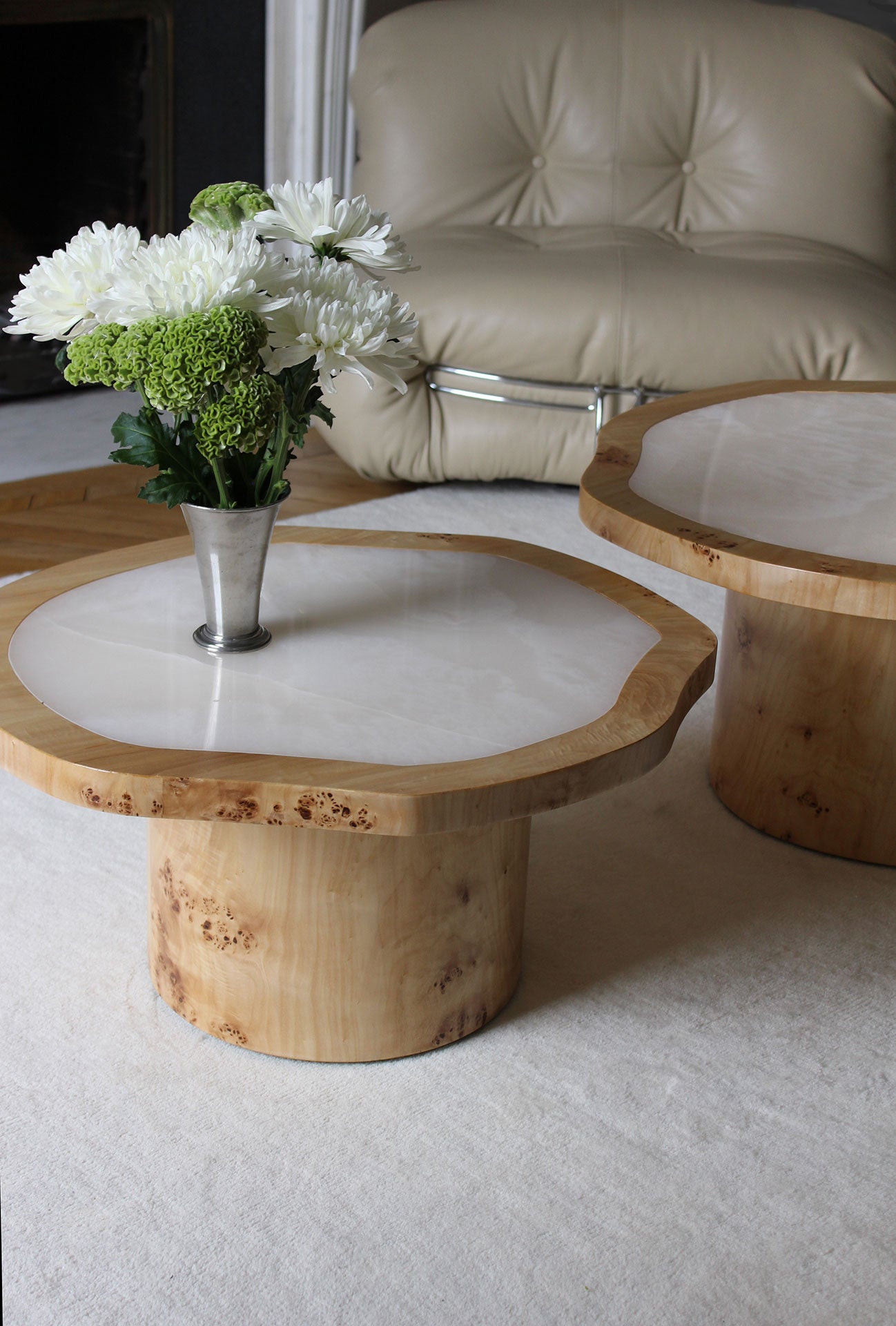 MARBERA Joan Solo Luxury Wood Coffee Table Italian