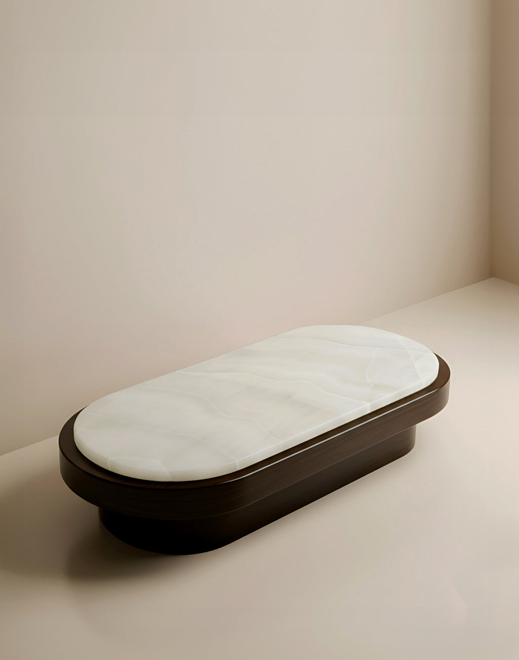 Mirage White Onyx and Wood