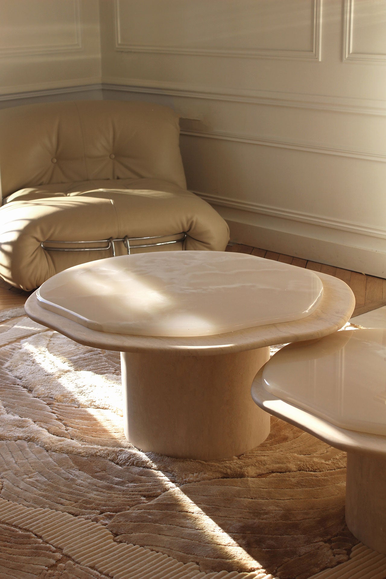 MARBERA Designer Onyx Coffee Table Nuga | Italian Made