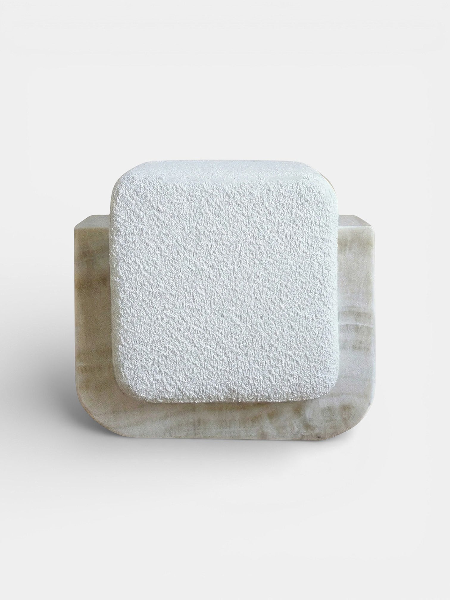Ivory Onyx Boucle Oggi Stool