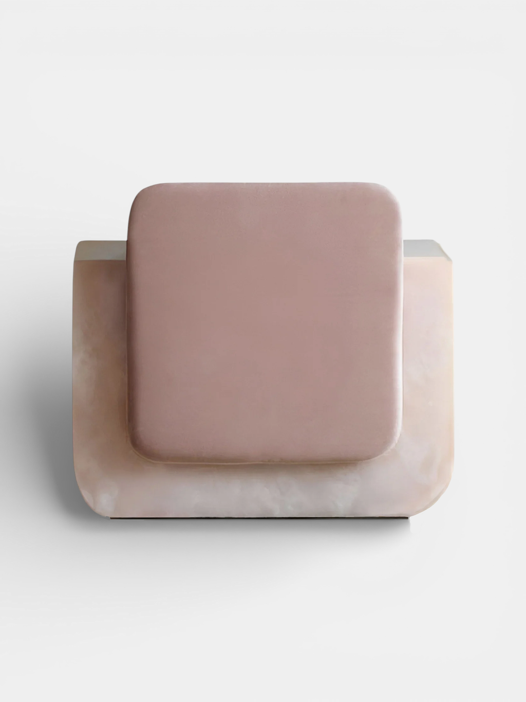 Pink Onyx Velvet Oggi Stool