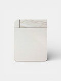 MARBERA Amo luxury storage table in off-white and ivory onyx marble, Italian craftsmanship - main view