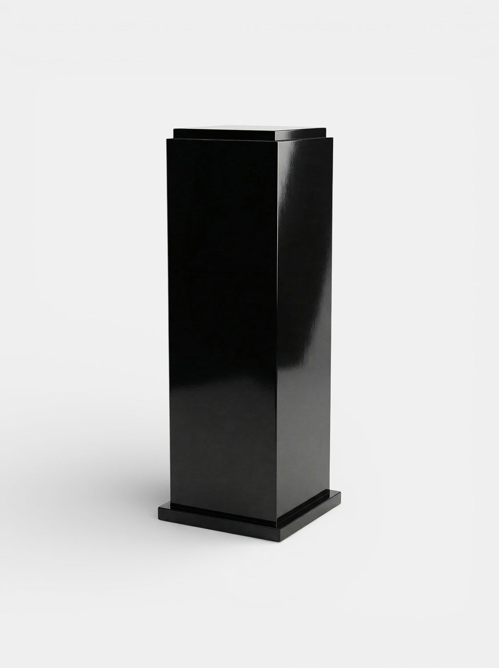 Luxury black lacquered plinth - Italian furniture pedestal with high-gloss lacquer finish