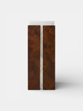 Como Plinth White Onyx and Brown Wood