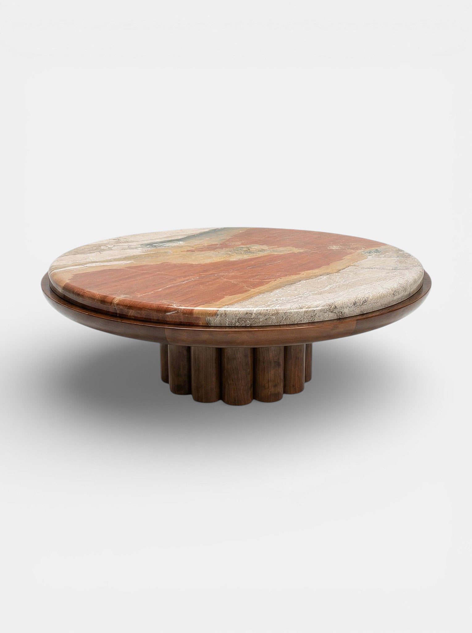 MARBERA Edoni Luxury Wood Breccia Marble Table Italian