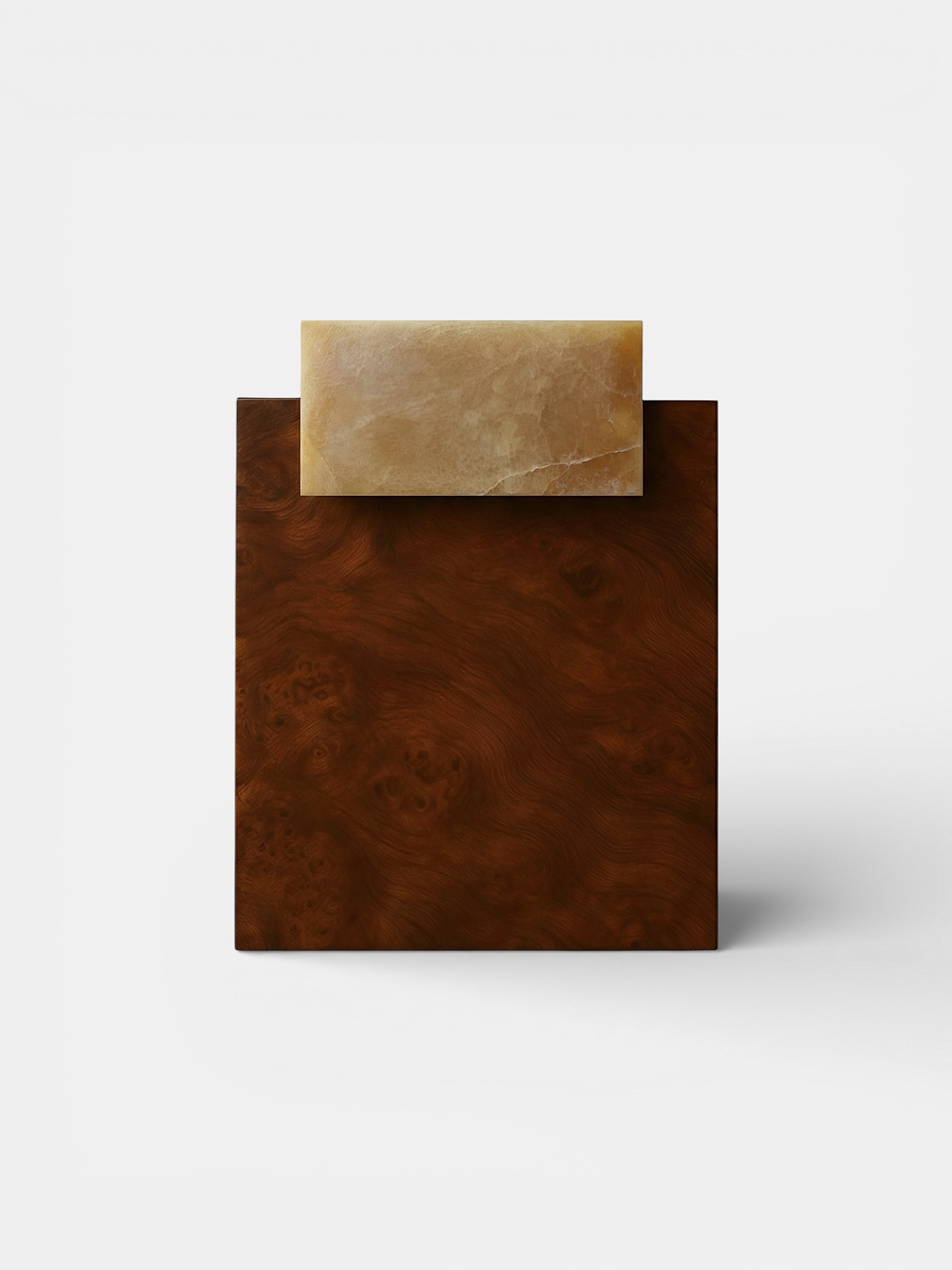 Gaia Burl Wood And Honey Onyx