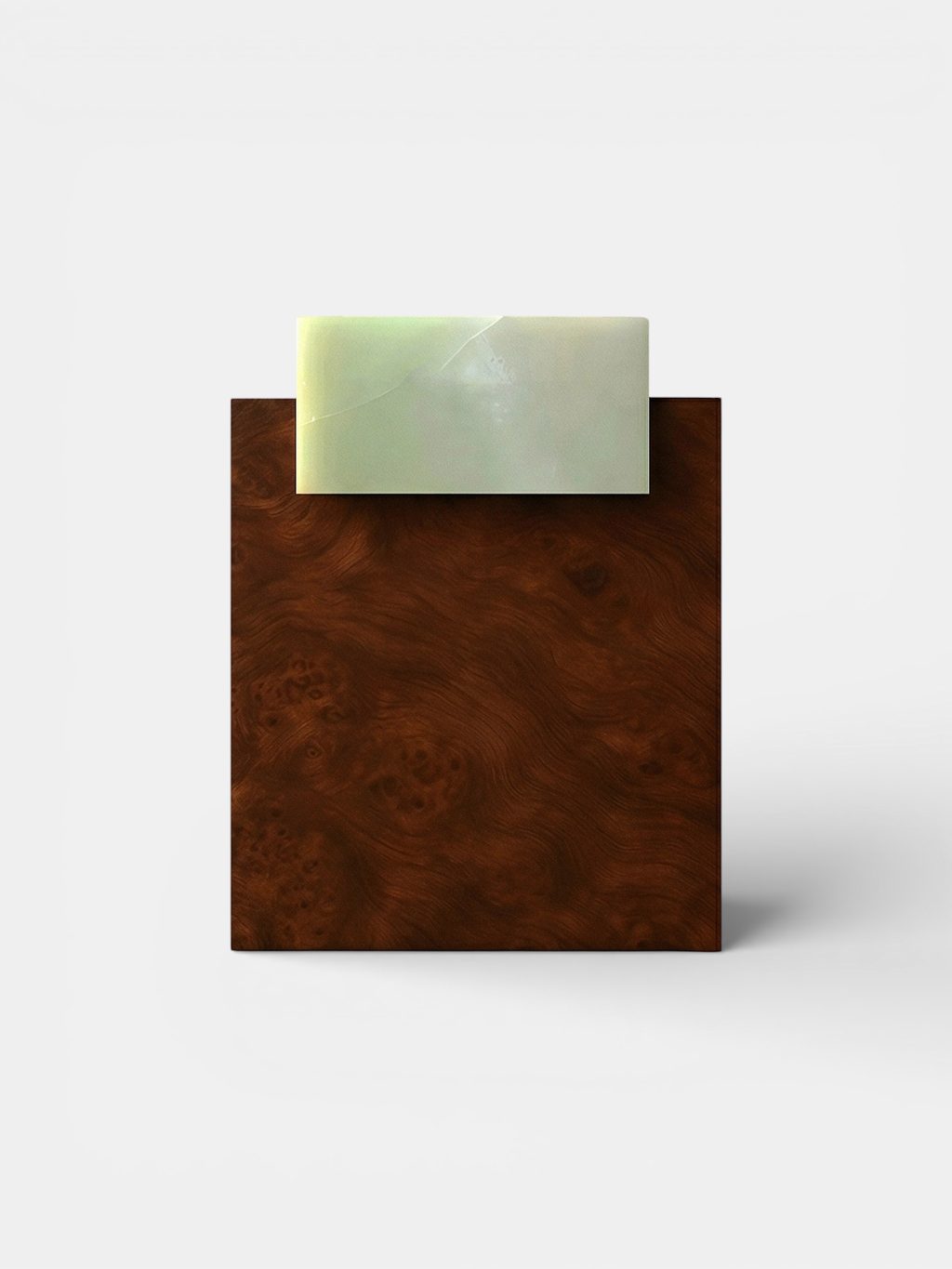 Gaia Burl Wood And Green Onyx