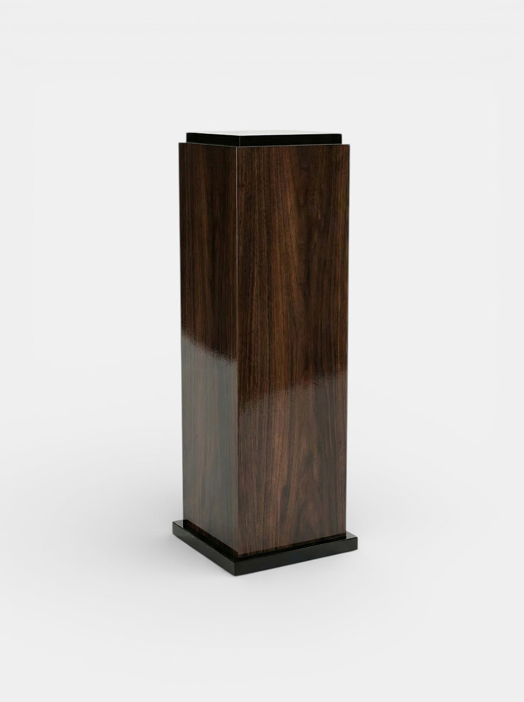 Wood And Black Lacquered Plinth