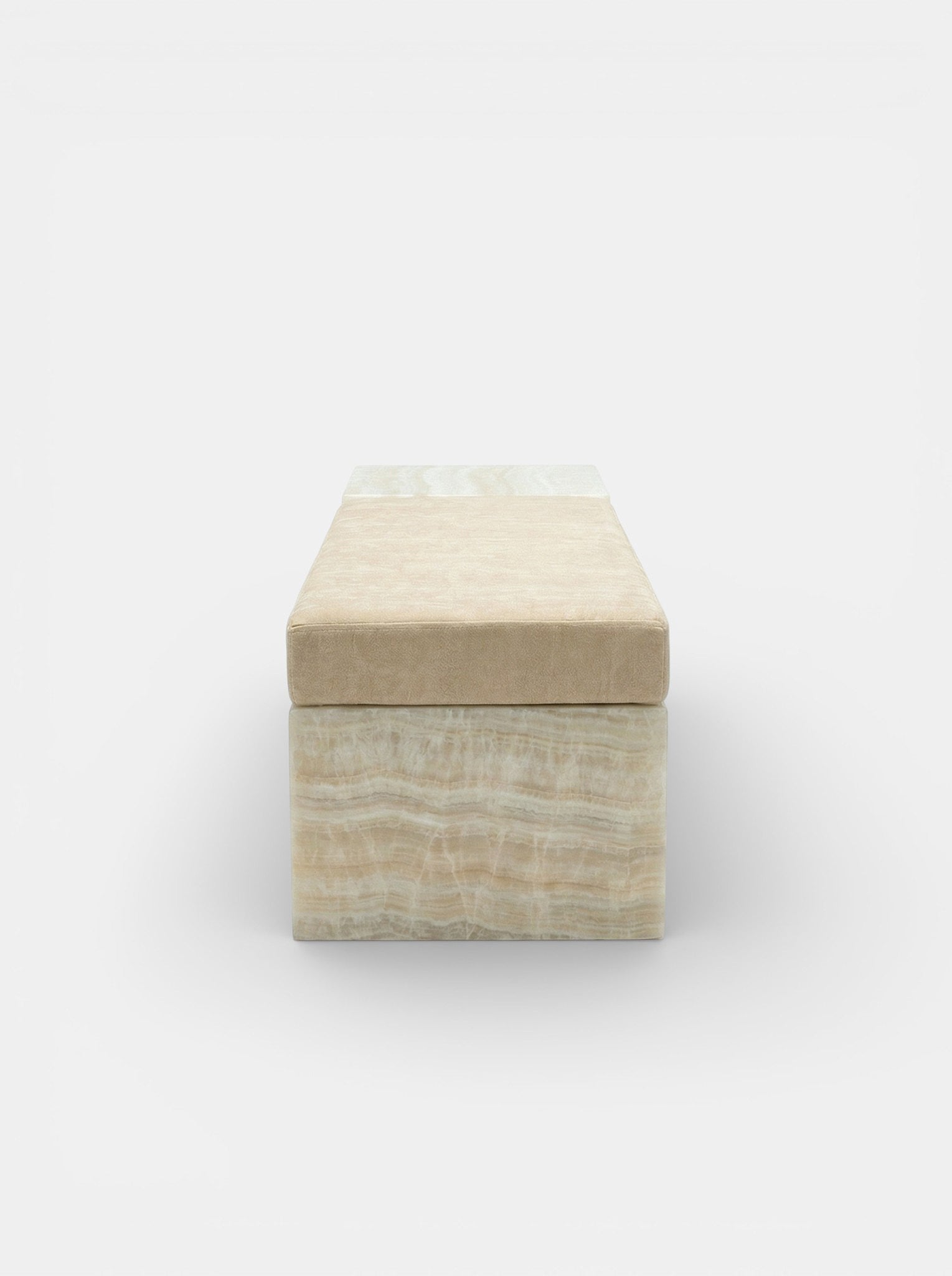Meryl Bench Ivory Onyx Mohair