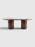 Mira Wood And Calacatta Viola Dining Table