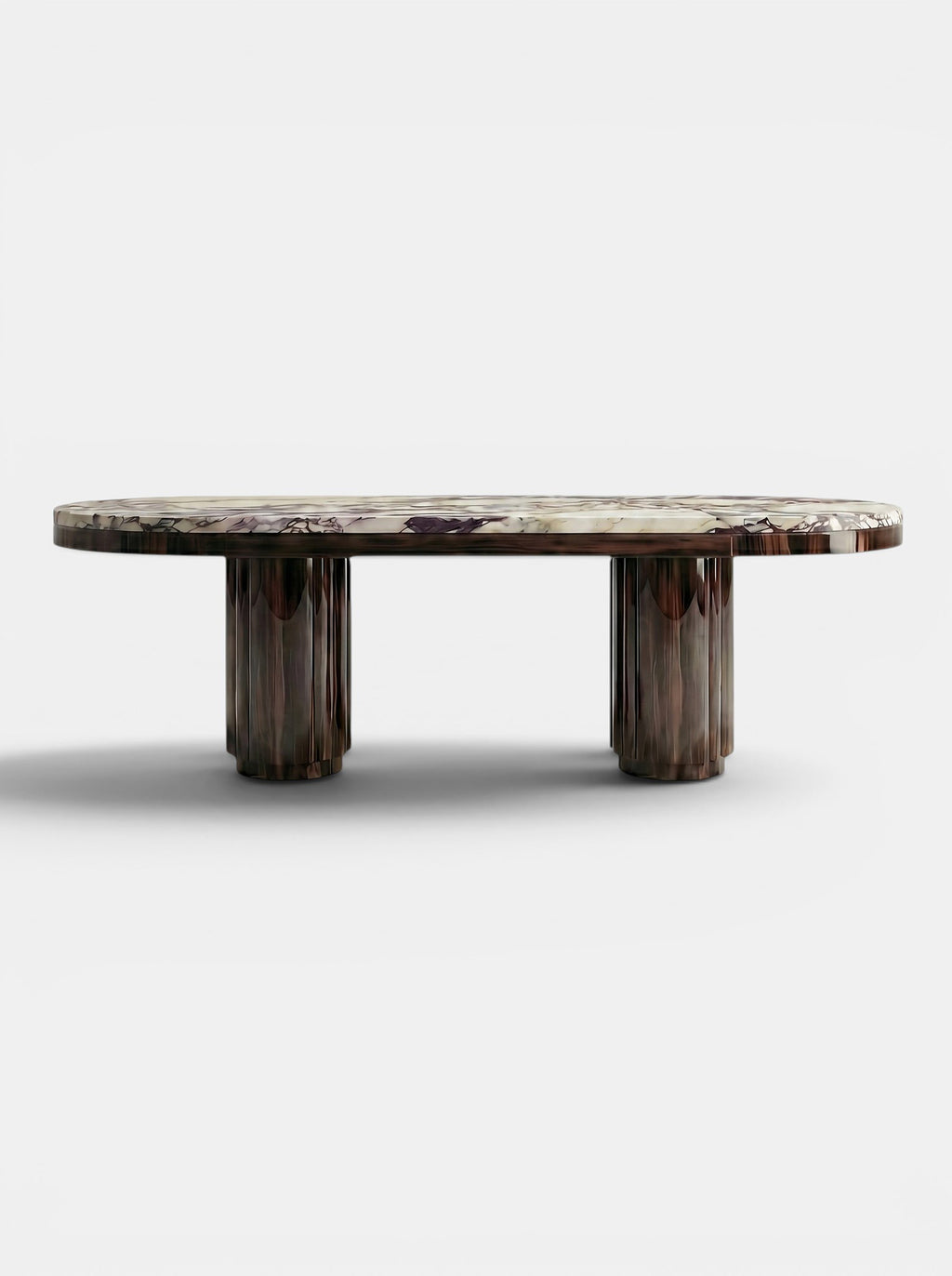 Mira Wood And Calacatta Viola Dinning Table