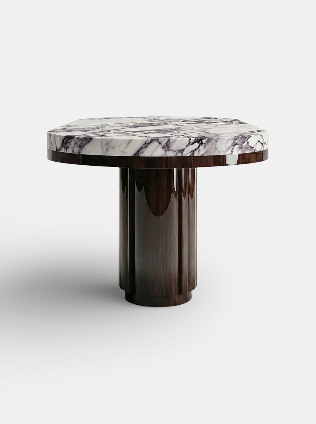Mira Wood And Calacatta Viola Dinning Table