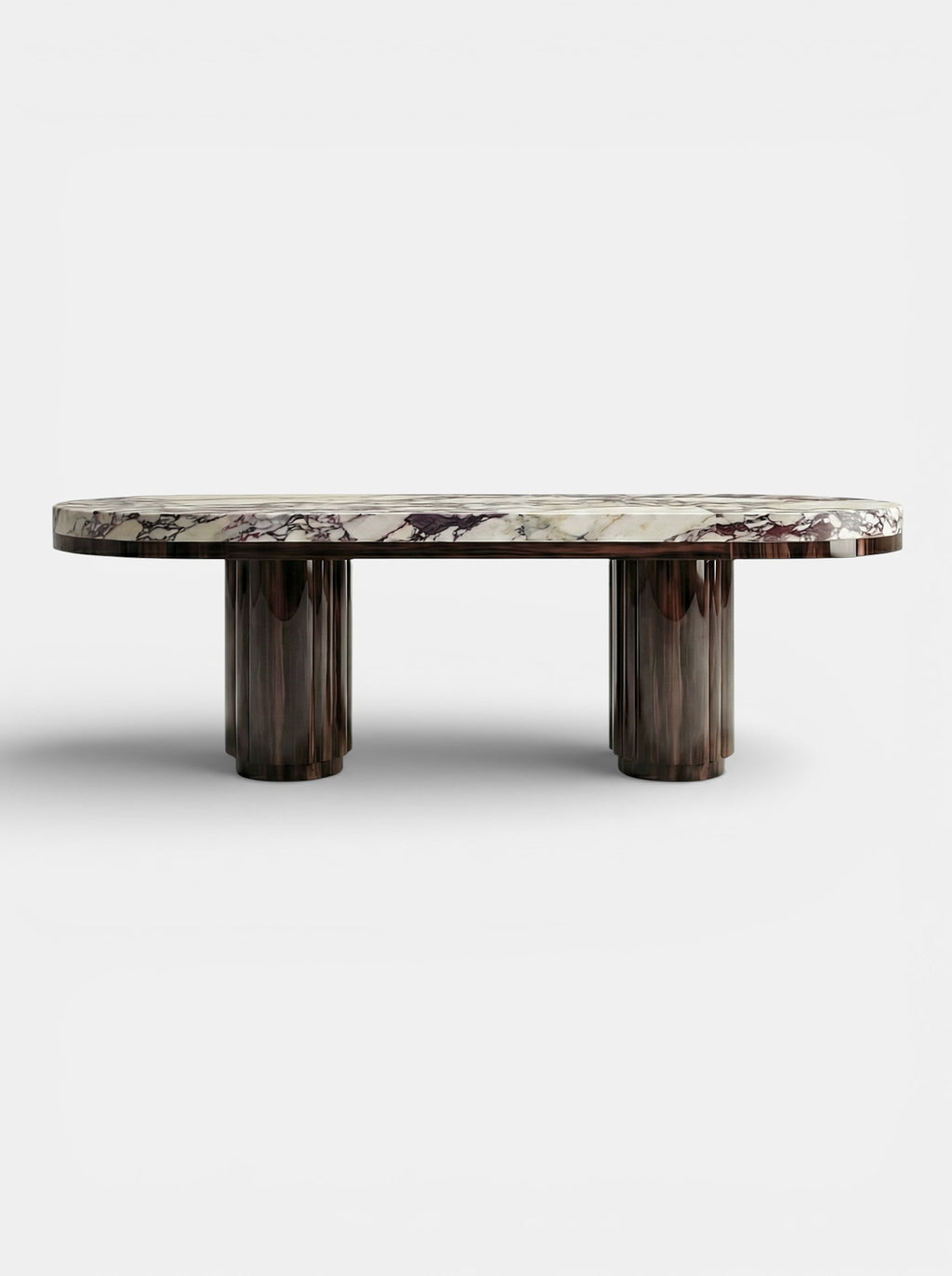 Mira Wood And Calacatta Viola Dinning Table