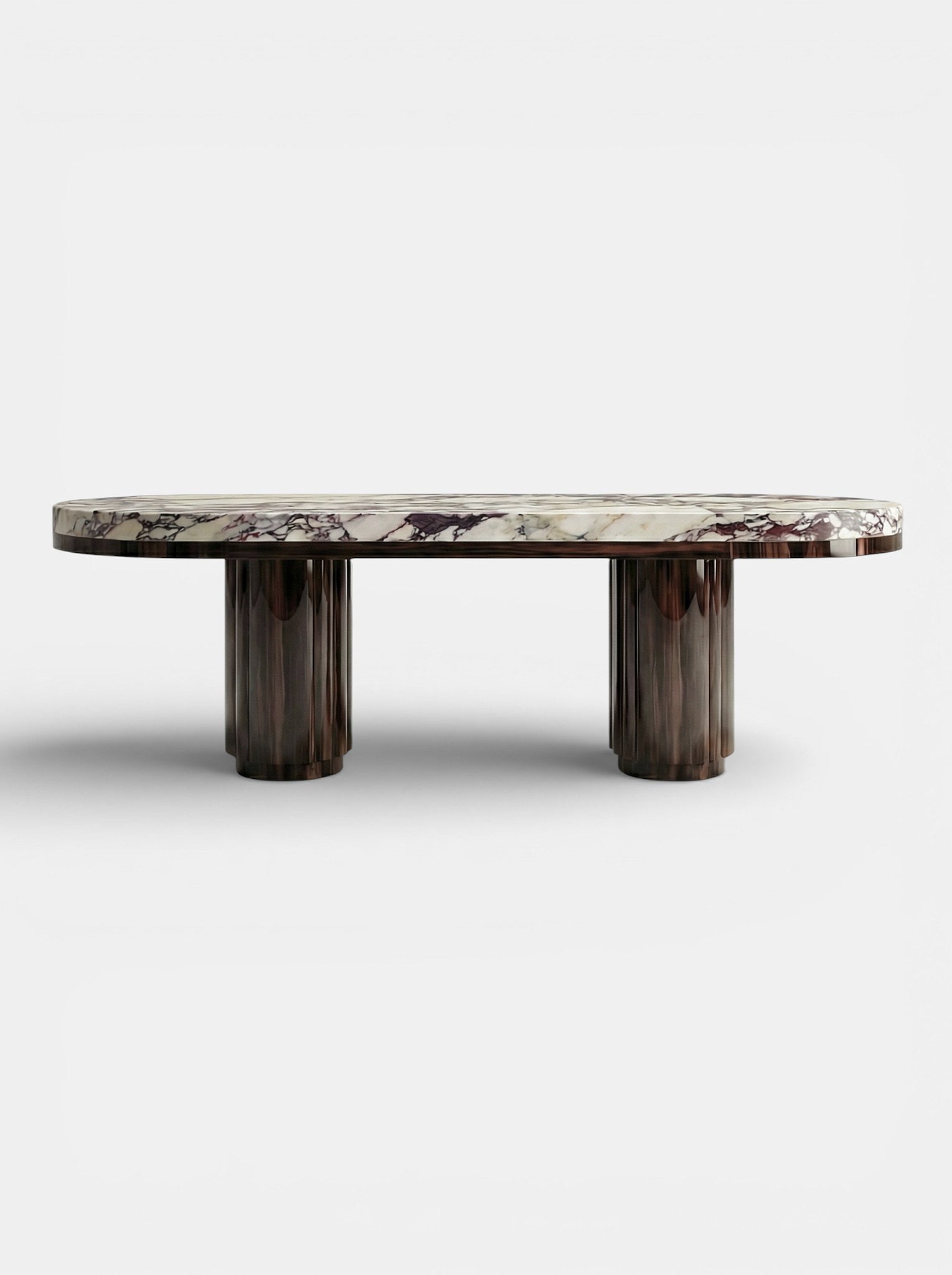 Mira Wood And Calacatta Viola Dinning Table