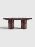 Mira Wood And Rosso Levanto Marble Dining Table