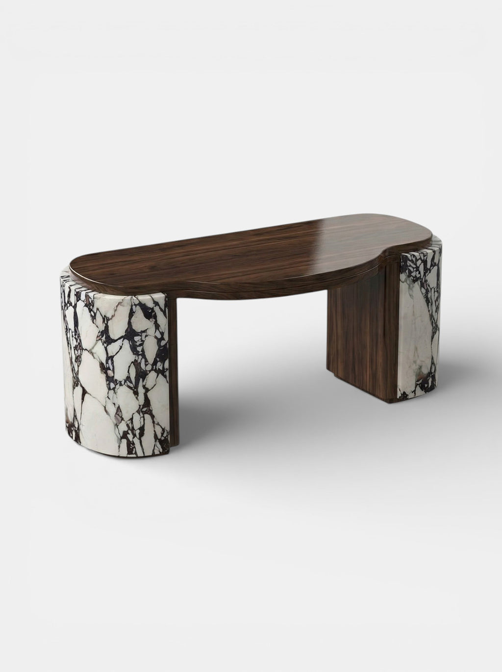 MARBERA Moka Designer Marble Desk Italian Luxury Craft