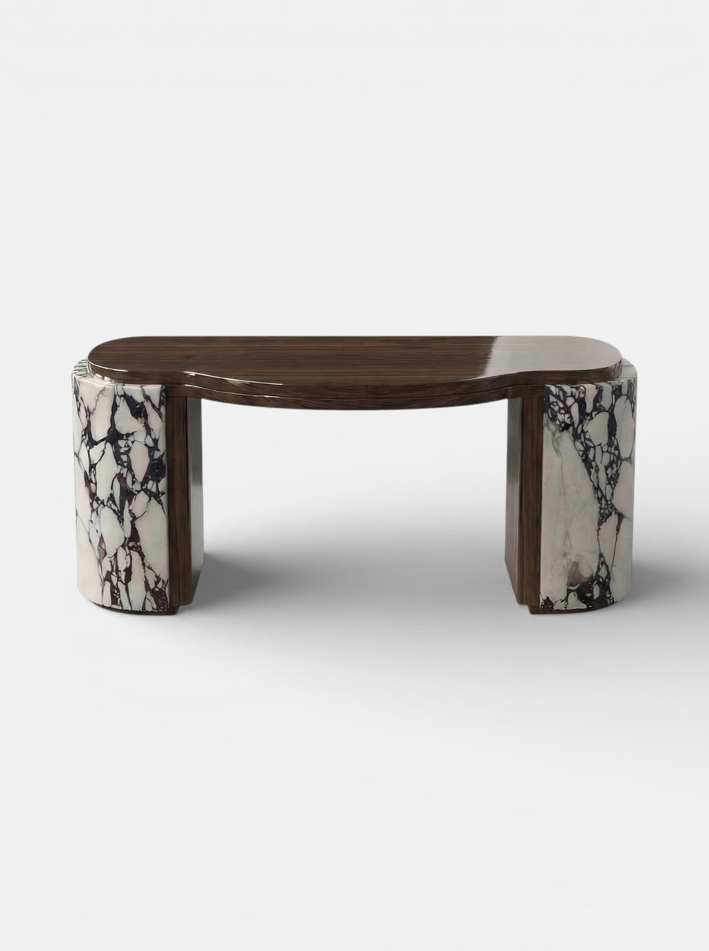 MARBERA Moka Designer Marble Desk Italian Luxury Craft