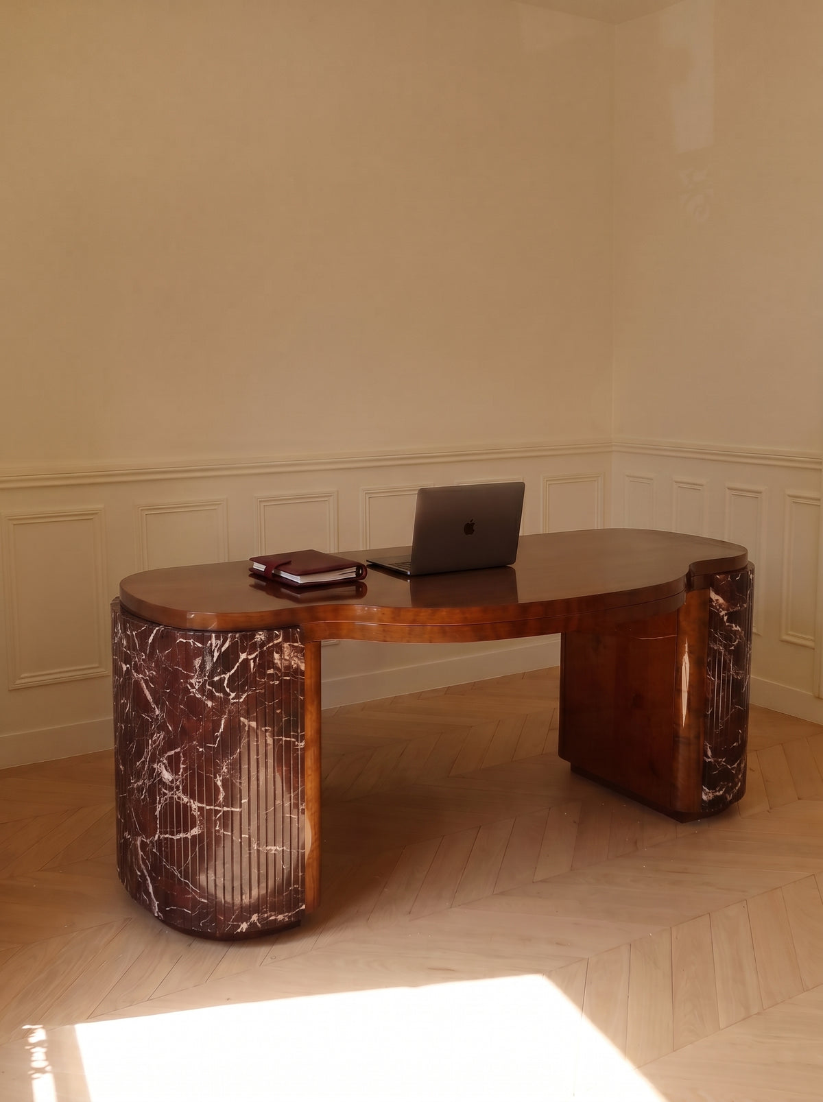 Moka Rosso Levanto And Wood Desk