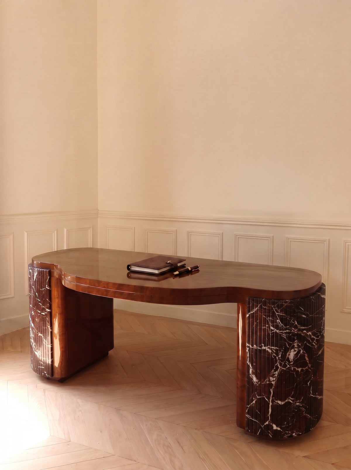 Moka Rosso Levanto And Wood Desk