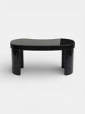 Modern Nicola desk in glossy black lacquered finish - sleek contemporary Italian furniture design