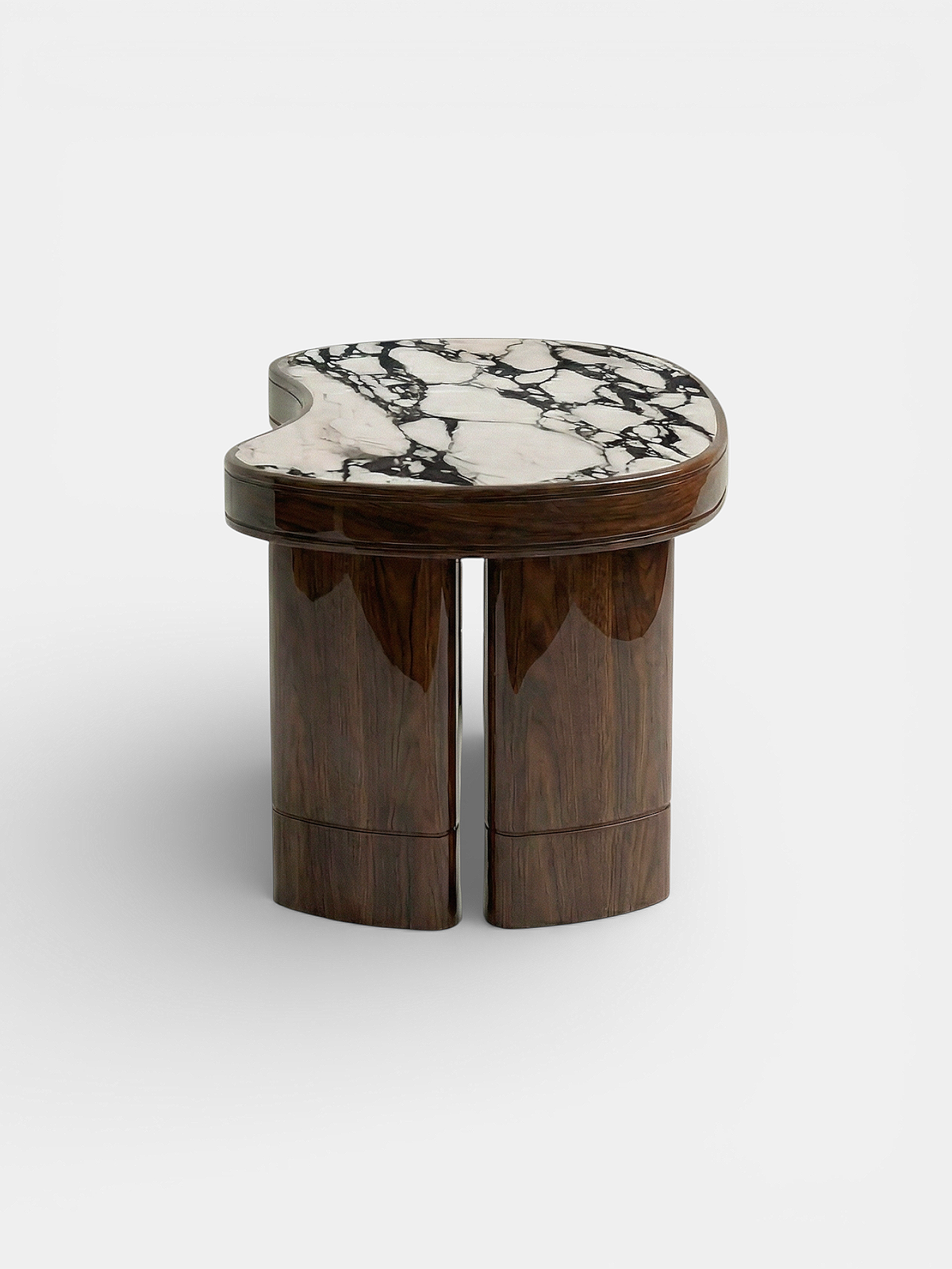 MARBERA Nicola Calacatta Marble Wood Desk Italian Luxury