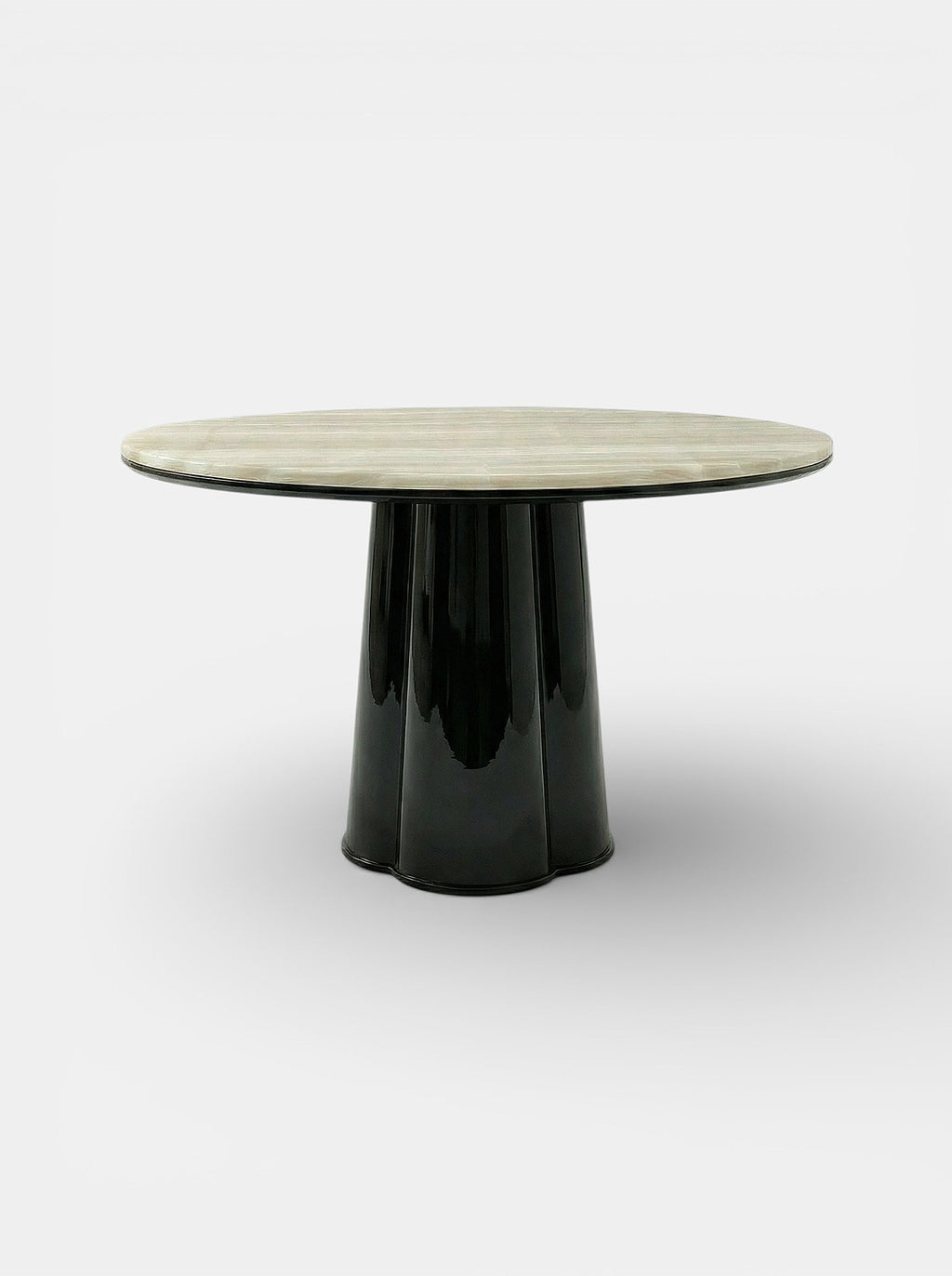 Poli Black Lacquered And Ivory Onyx