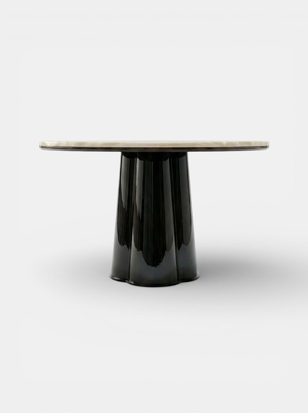 Poli Black Lacquered And Ivory Onyx