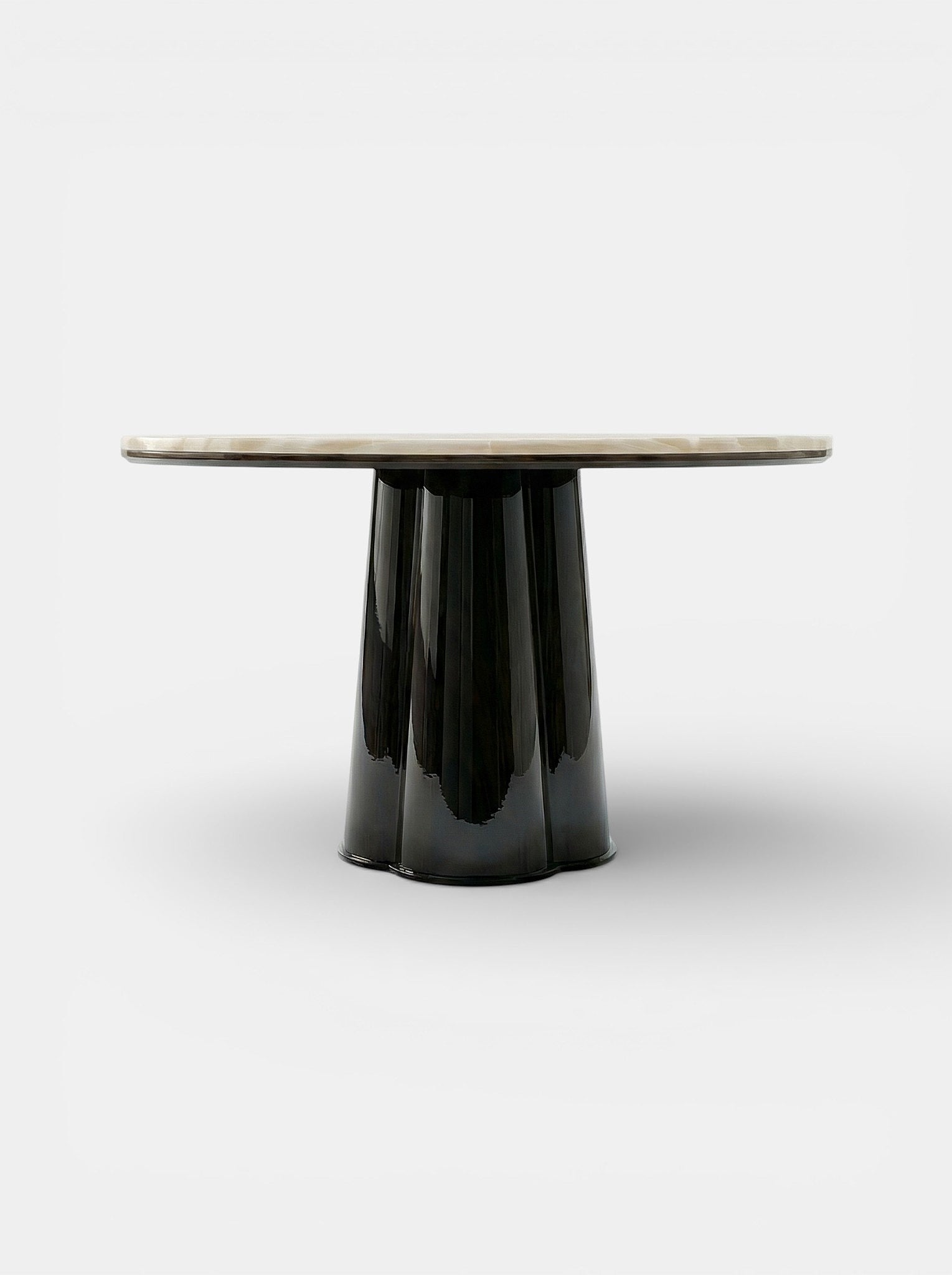 Poli Black Lacquered And Ivory Onyx