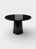 Luxury Poli black lacquered marble table - premium Italian craftsmanship contemporary design front