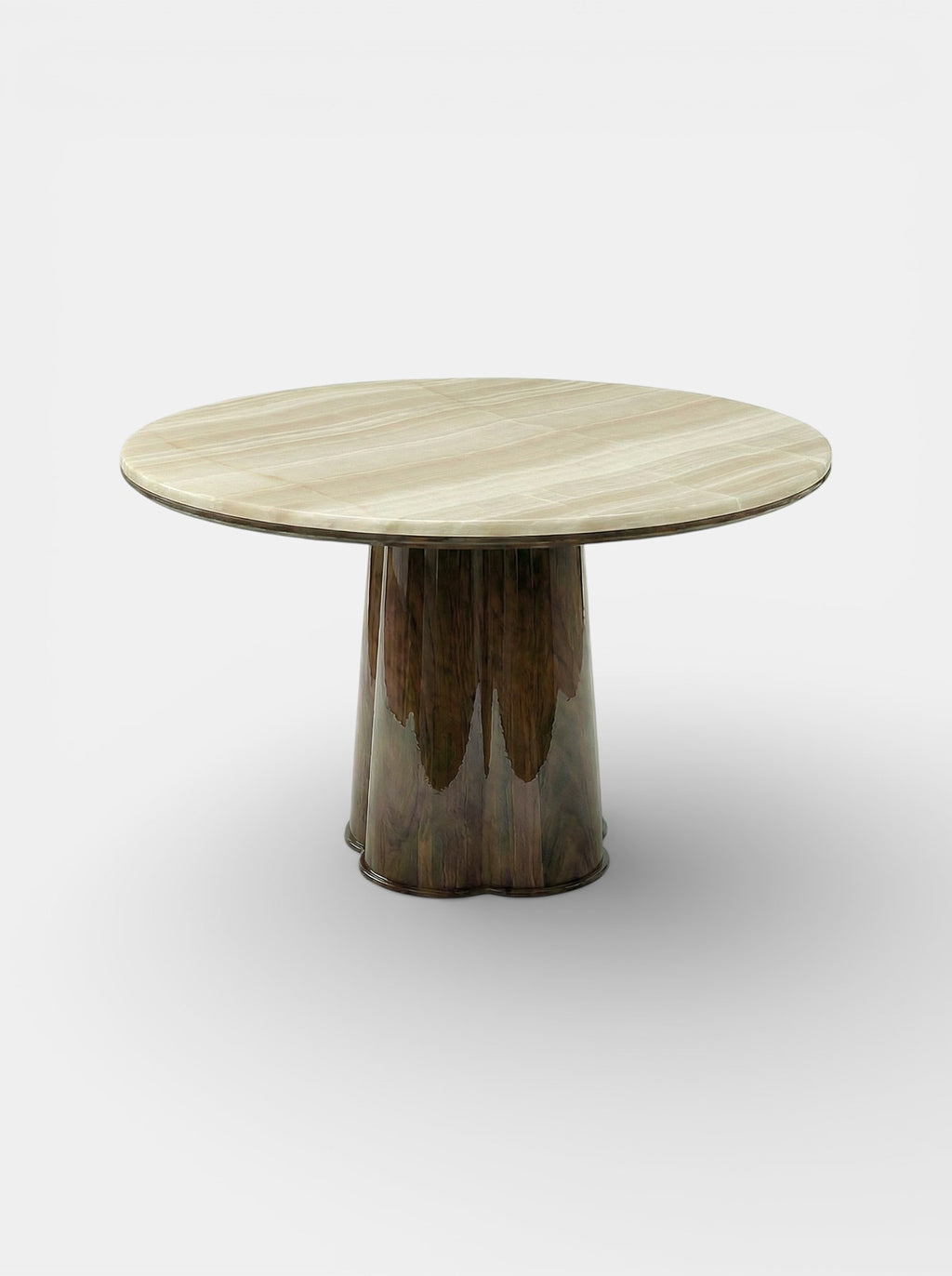 Poli Glossy Wood And Ivory Onyx