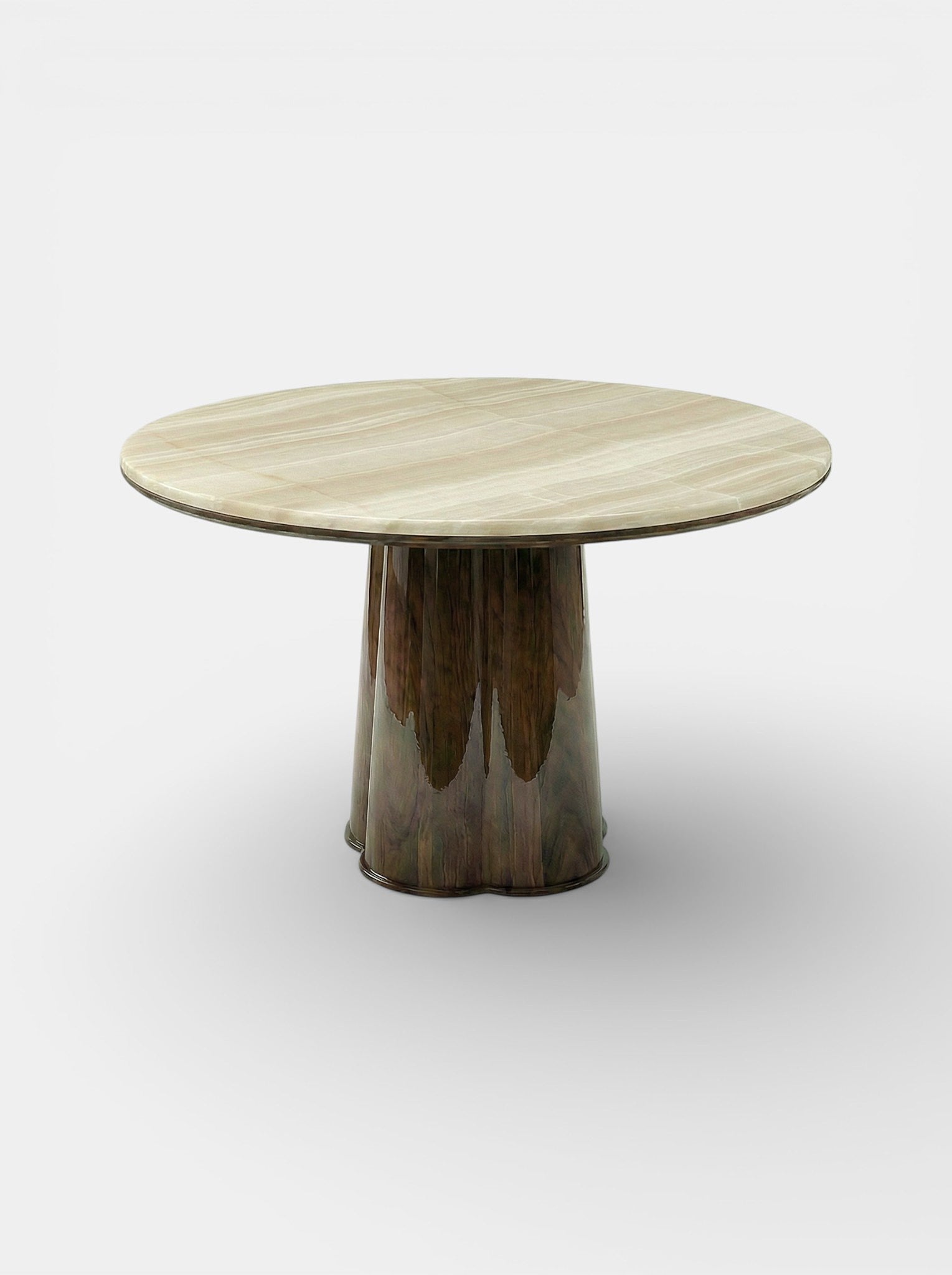 Poli Glossy Wood And Ivory Onyx