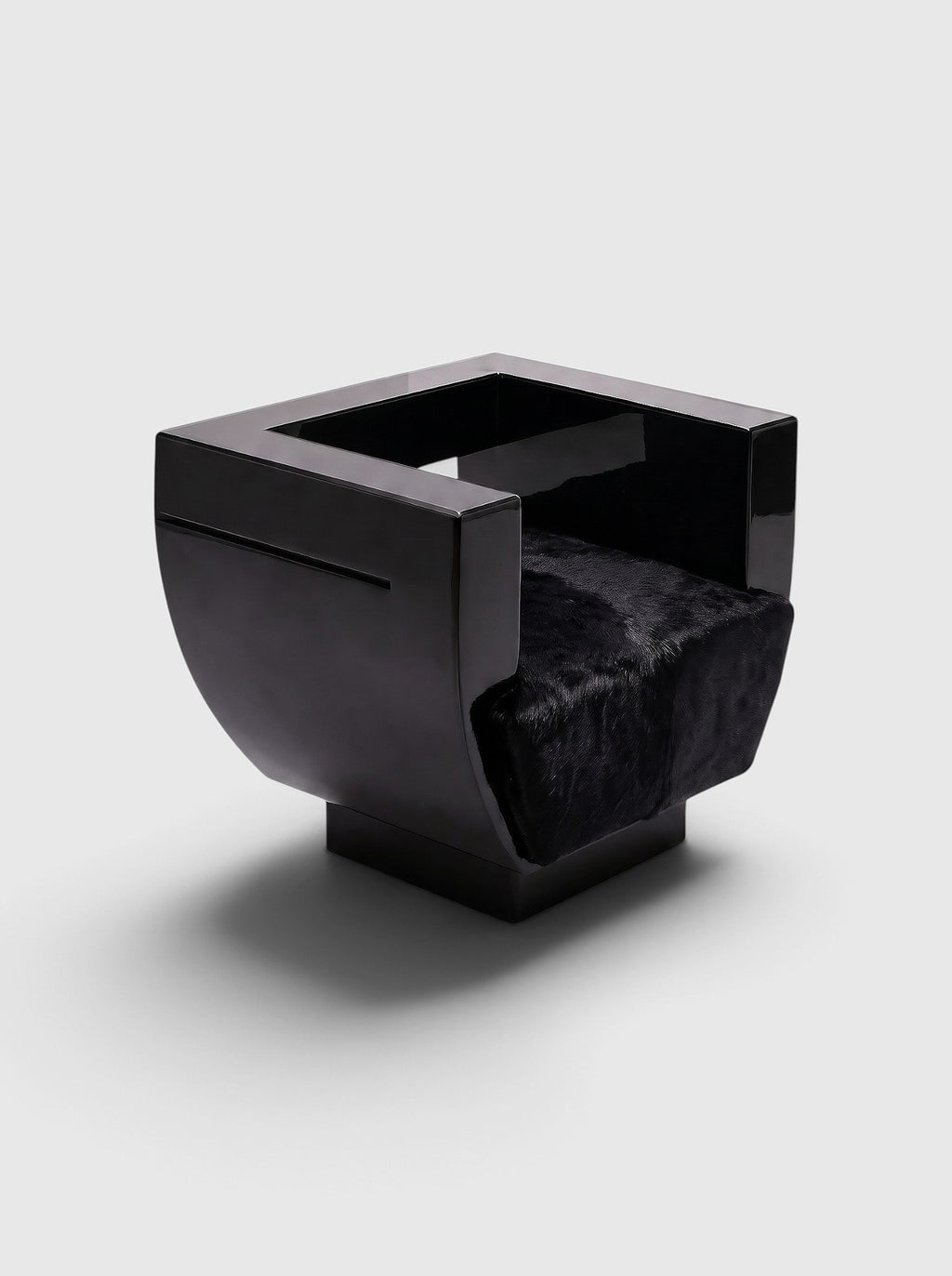 Sora Black Lacquered Wood Chair